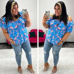 Andree By Unit Off The Shoulder Floral Top